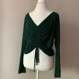 FOREVER 21 Ruched Cropped Longsleeve - Size 3X